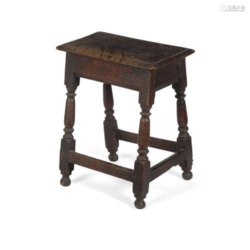 OAK JOINED STOOL EARLY 18TH CENTURY