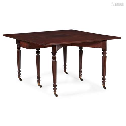 REGENCY MAHOGANY DROP-LEAF DINING TABLE EARLY 19TH CENTURY