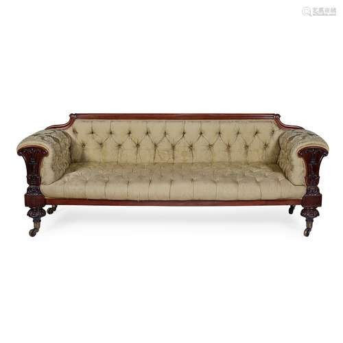 REGENCY MAHOGANY SOFA EARLY 19TH CENTURY