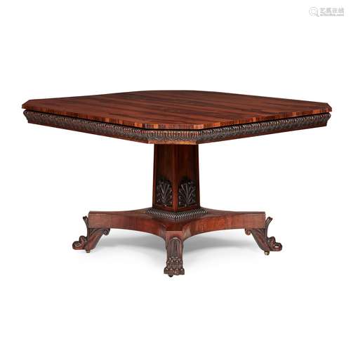 Y GOOD REGENCY ROSEWOOD BREAKFAST TABLE EARLY 19TH CENTURY