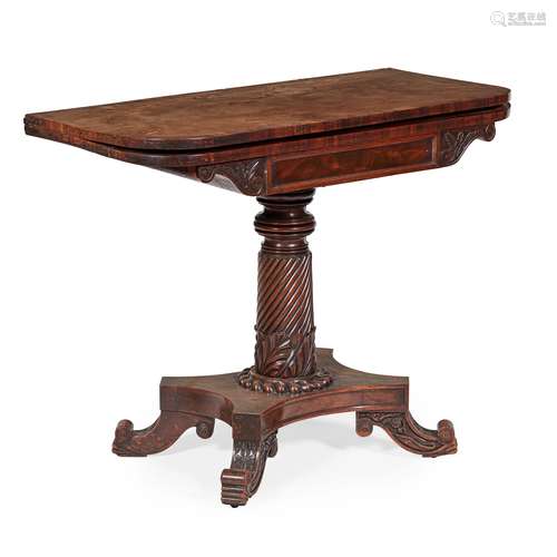 REGENCY MAHOGANY TEA TABLE EARLY 19TH CENTURY