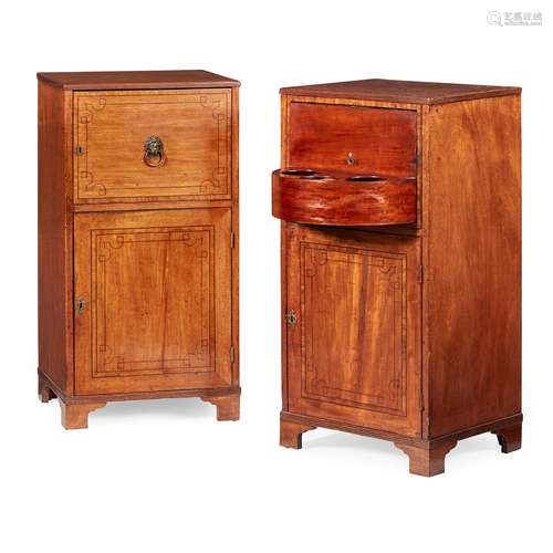 PAIR OF REGENCY MAHOGANY URN PEDESTALS EARLY 19TH CENTURY