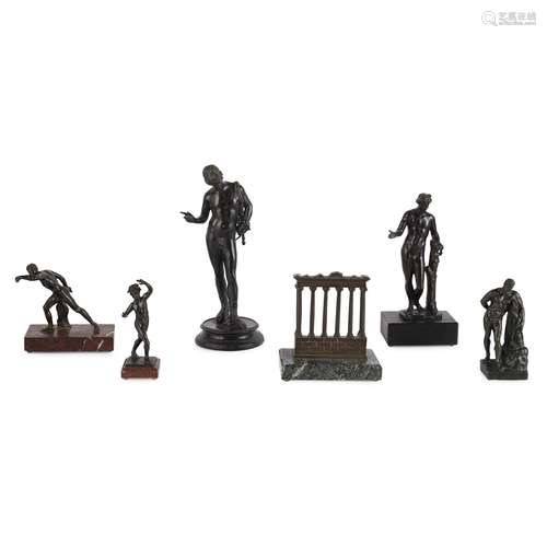 GROUP OF ITALIAN GRAND-TOUR BRONZES 19TH/ 20TH CENTURY