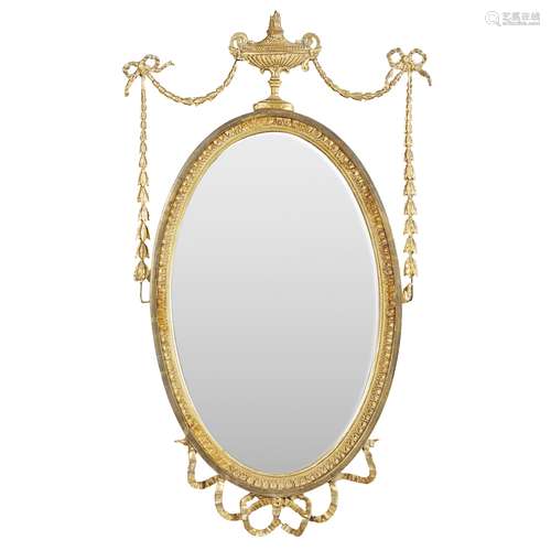 GEORGE III STYLE GILTWOOD MIRROR 19TH CENTURY