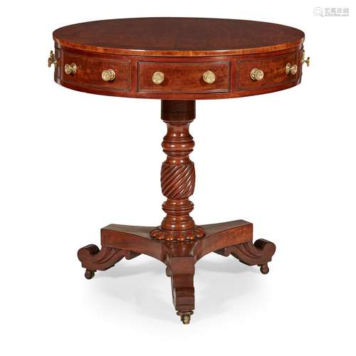 REGENCY SMALL MAHOGANY DRUM TABLE EARLY 19TH CENTURY