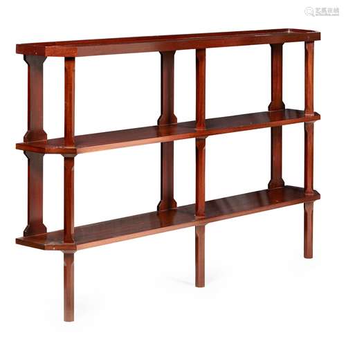 MAHOGANY WALL-MOUNTED ETAGERE MODERN