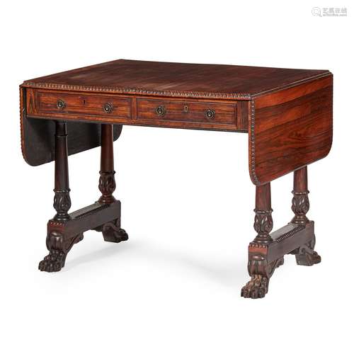 Y REGENCY ROSEWOOD SOFA TABLE EARLY 19TH CENTURY