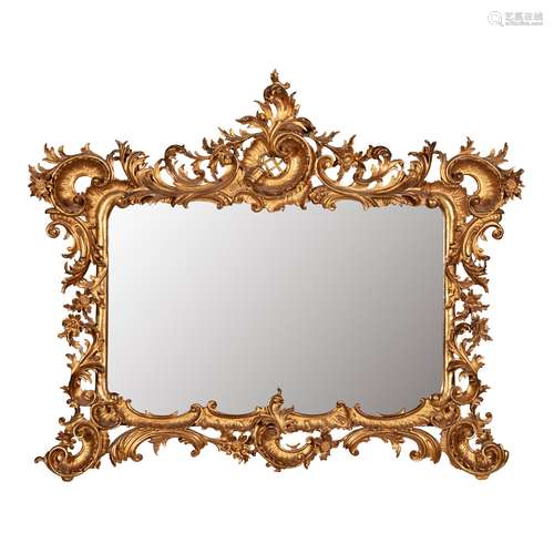 GEORGE III STYLE GILTWOOD MIRROR LATE 19TH CENTURY