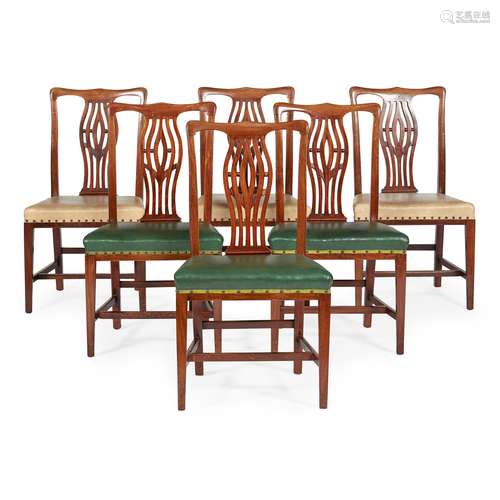 SET OF EIGHT GEORGIAN STYLE DINING CHAIRS EARLY 20TH CENTURY