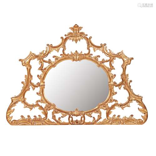 GEORGIAN STYLE GILTWOOD OVERMANTEL MIRROR MODERN