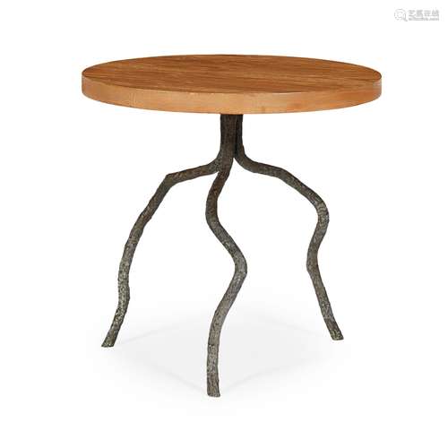 CONTEMPORARY OAK AND BRONZE TABLE, BY JULIEN CHICHESTER MODERN