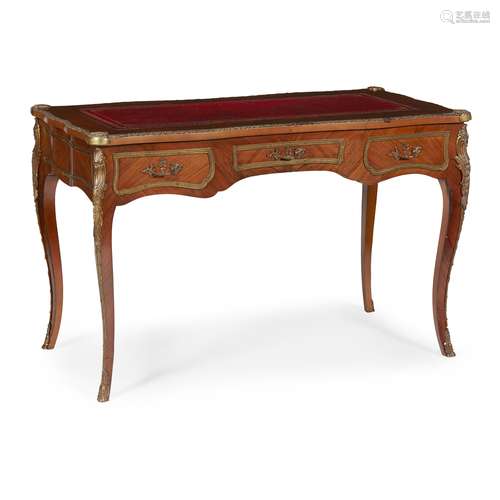 LOUIS XV STYLE KINGWOOD BUREAU PLAT LATE 19TH CENTURY