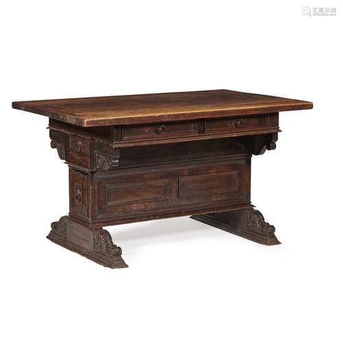 ITALIAN RENAISSANCE WALNUT CENTRE TABLE TUSCANY, LATE 16TH/ EARLY 17TH CENTURY