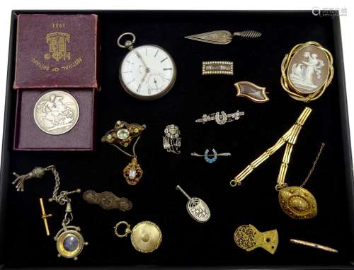Victorian silver pocket watch by C Lyon Bridlington, case by John Williams, London 1854, Victorian