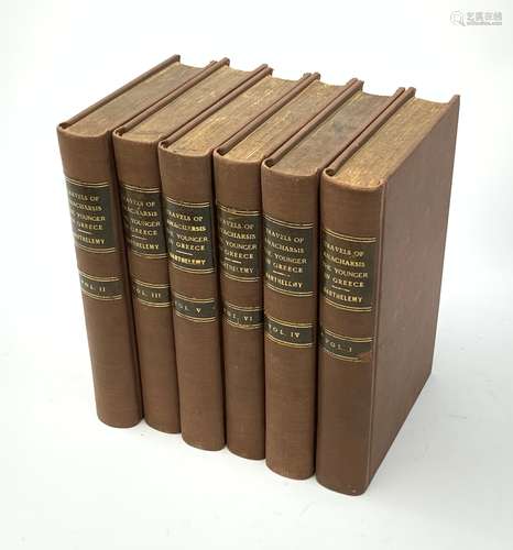 Barthelemy The Abbe: Travels of Anacharsis the Younger in Greece. 1817 Fifth edition. Six volumes.