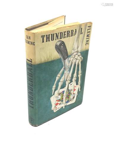 Fleming Ian: Thunderball. 1961 First edition. original cloth with skeletal hand impression. Unclipp