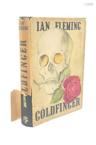 Fleming Ian: Goldfinger. 1959 First edition. Embossed black cloth/gilt. Unclipped dustjacket.