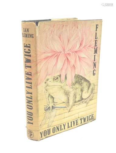 Fleming Ian: You Only Live Twice. 1964 first edition. Black cloth with silver and gilt. Wood grain