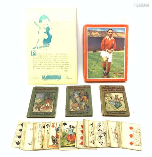 A 19th century full pack of playing cards, featuring an array of pictorial scenes including caricat