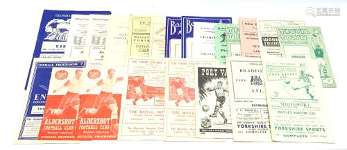 1950s Football programmes - non-league clubs and clubs no longer in the league etc including Alders