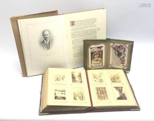 Victorian leather bound photograph album well stocked with predominantly portraits and family group