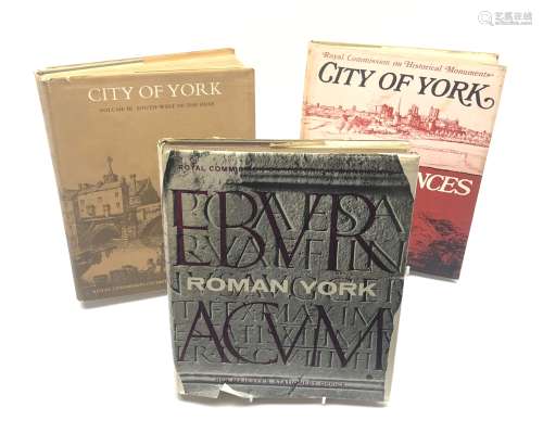 'City of York - Roman York, SW of The Ouse, & The Defences', three volumes, pub 1962 & 1972 by RCHM