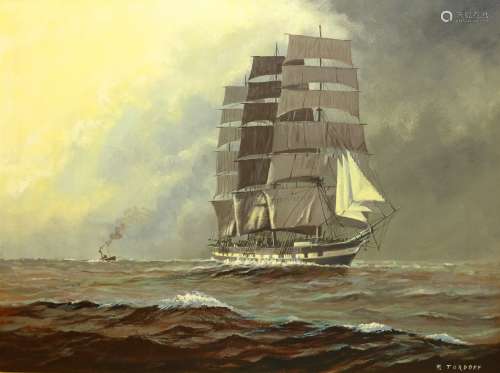 Frederick Tordoff (British/American 1939-): 'Clipper Port Jackson', oil on canvas signed 45cm x 60