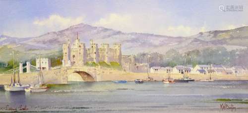 Kenneth W Burton (British 1946-): 'Conwy Castle', watercolour signed and titled Provenance: from '