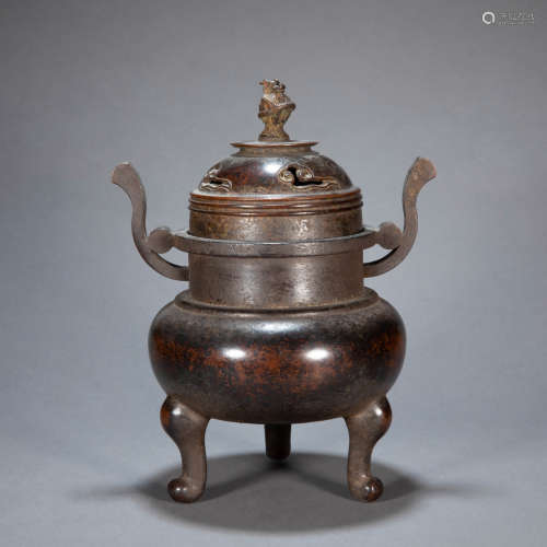 ANCIENT CHINESE COPPER INCENSE BURNER