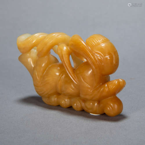 ANCIENT CHINESE HETIAN JADE CARVED FLYING LADY