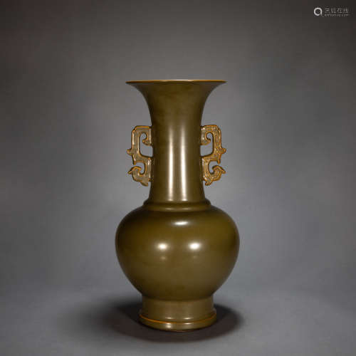 ANCIENT CHINESE TEA POWDER-GLAZED AMPHORA