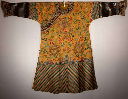 ANCIENT CHINESE KESI DRAGON ROBE