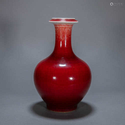 ANCIENT CHINESE RED GLAZED VASE