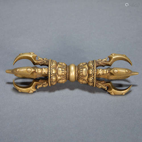 ANCIENT CHINESE GILT BRONZE TALISMAN