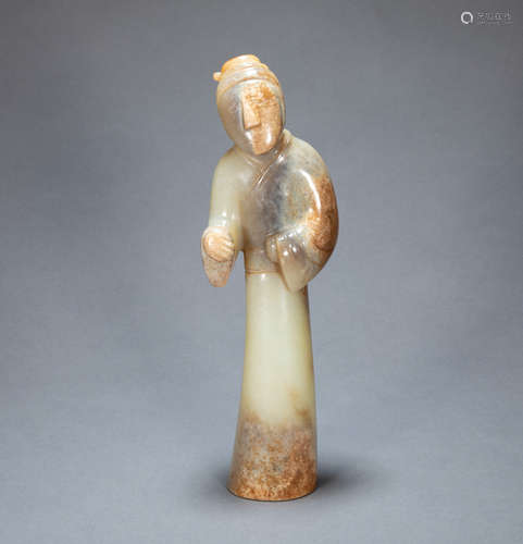 ANCIENT CHINESE HETIAN JADE FIGURE