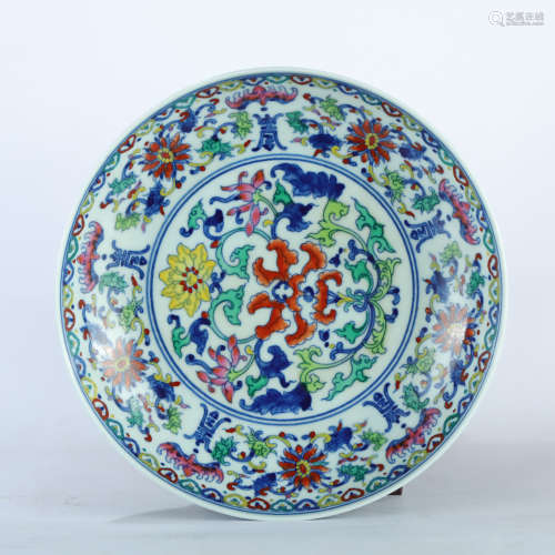Qing Dynasty - Doucai Plate