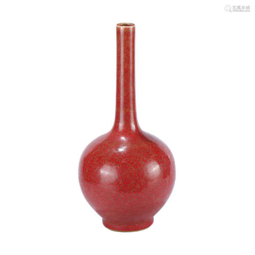 Qing Dynasty - Red Glaze Vase