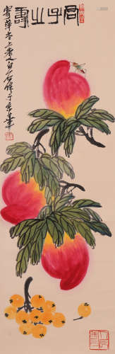 Qi Baishi - Longevity Peach Painting