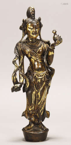 Tang Dynasty - Gilt Buddha Statue
