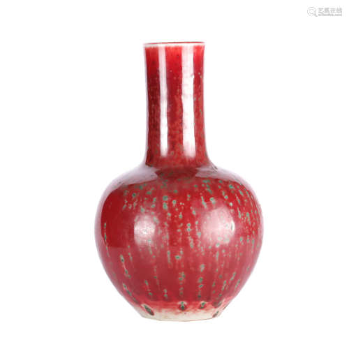 Qing Dynasty - Red Glaze Vase