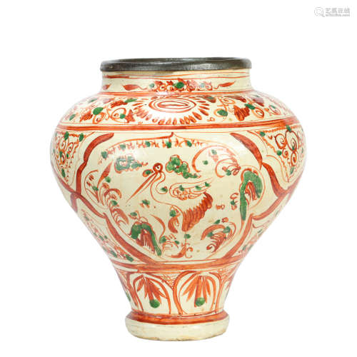 Yuan Dynasty - Colored and Patterned Vase