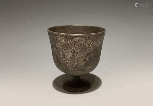 Tang Dynasty - Silver Gilt Cup