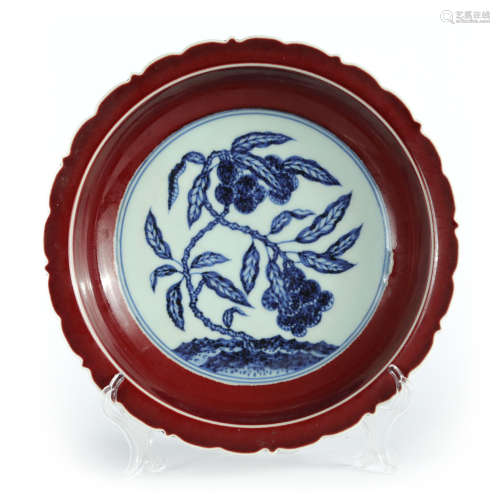 Qing Dynasty - Colored and Patterned Plate