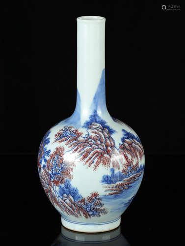 Qing Dynasty - Blue and White Porcelain Vase