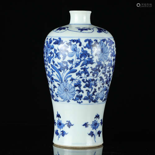 Qing Dynasty - Blue and White Porcelain Vase