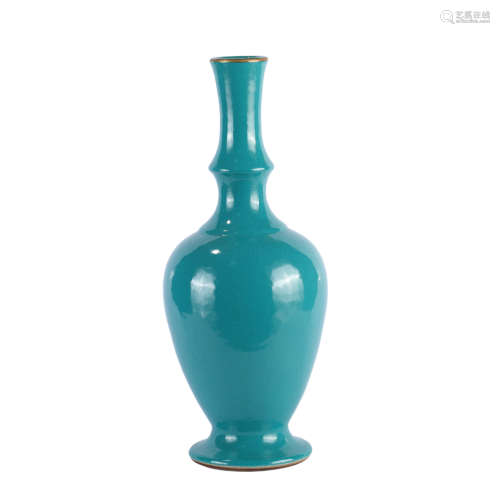 Qing Dynasty - Blue Glaze Vase
