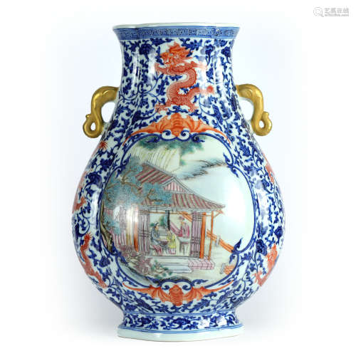 Qing Dynasty - Blue and White Porcelain Vase