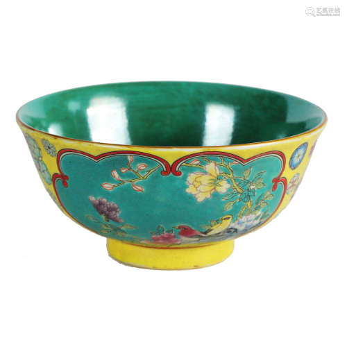 Qing Dynasty - Green and Yellow Bowl