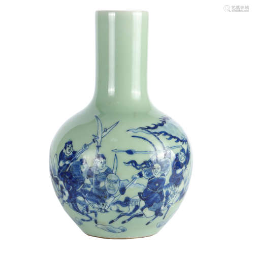 Qing Dynasty - Blue and White Porcelain Vase