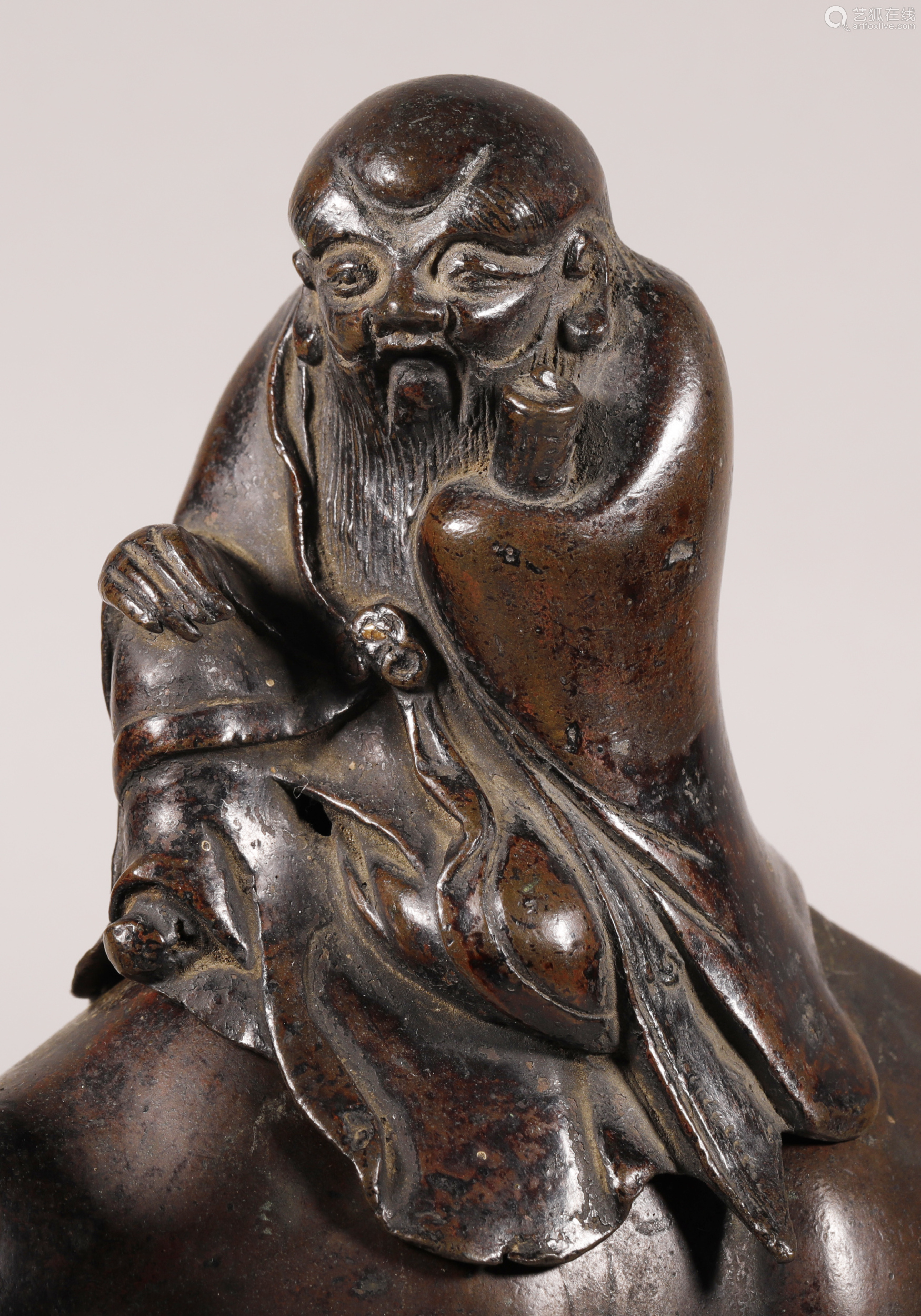 Ming Dynasty - Bronze Figure and Ox Censer